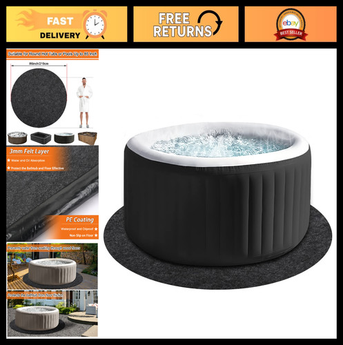 Round hot tub - tub, mat